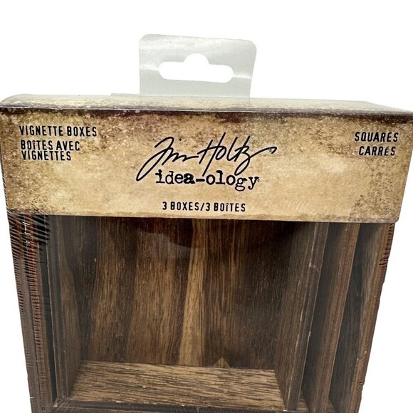 Tim Holtz Idea-Ology Vignette Boxes th94242 Square Wooden Frames Mixed Media - Picture 2 of 8